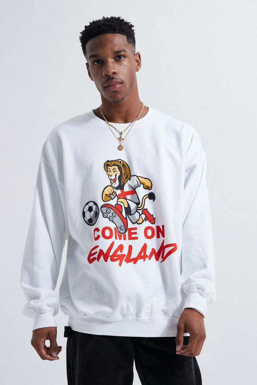 Oversized Come On England Lion Sweatshirt 1 Oversized Come On England Lion Sweatshirt