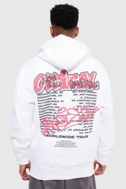 Oversized Official Graffiti Print Hoodie