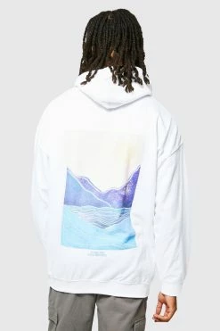 Oversized Scenic Graphic Hoodie